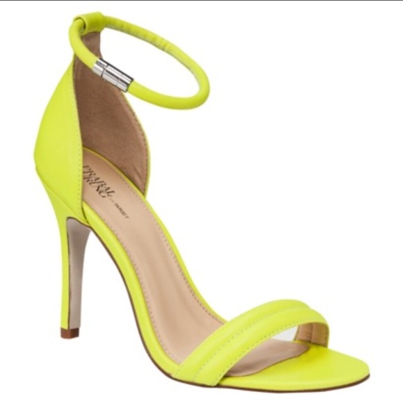Prabal Gurung for Target Shoes - Neon yellow ankle strap heel